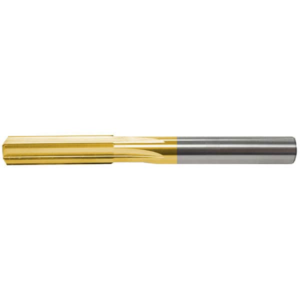.3750x1-1/4x11/32x3-1/2 6FL 45 Degree CHAMFER END STRAIGHT FLUTE REAMER, PowerT